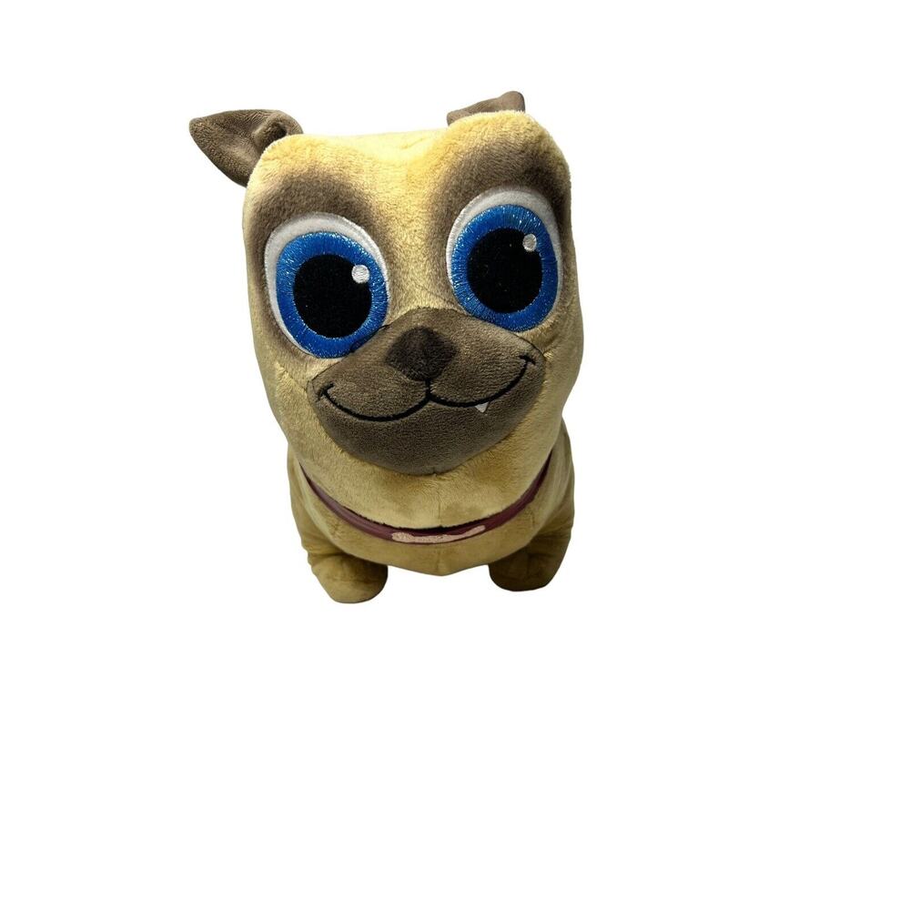 Disney Rolly Plush Stuffed Animal Puppy Dog Pals Red Collar Pug 11 Inch